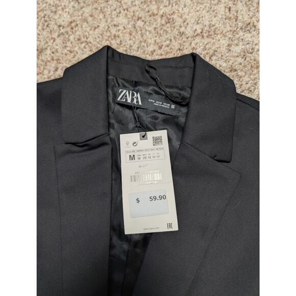 ZARA women's Black VEST, Size Small slightly cropped styling, NWT - Picture 6 of 12